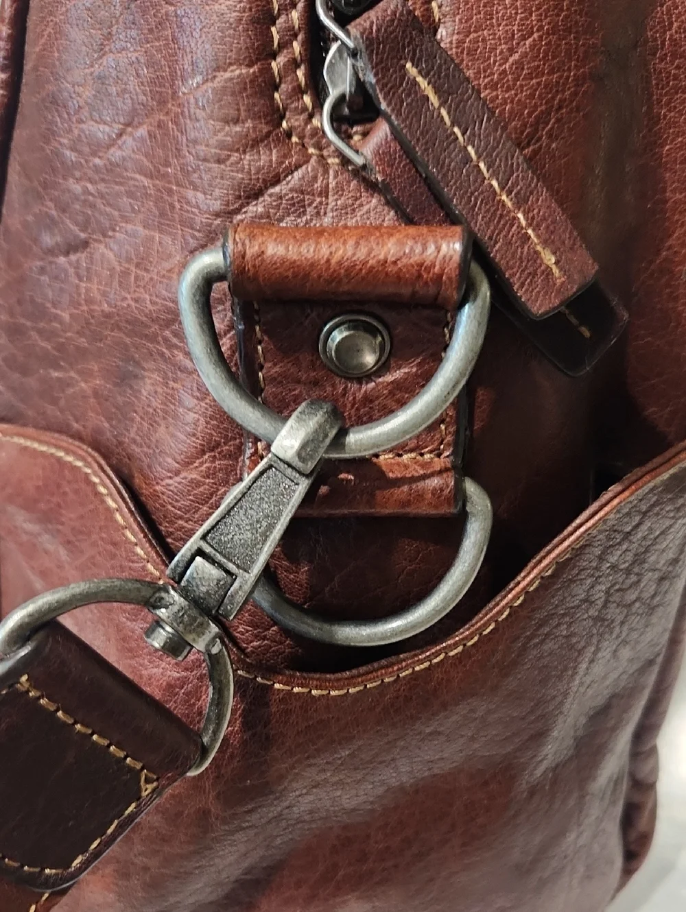 Jack Georges Voyager Buffalo Leather Weekender Duffle Bag Large 22